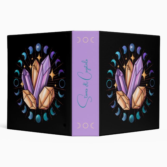 Create Your Own Crystals & Moon Phases Binder (Background)