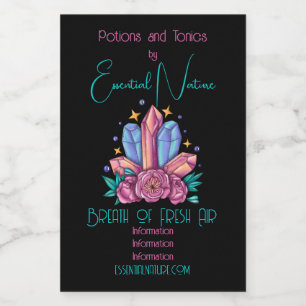 Create Your Own Crystals & Roses Food Label