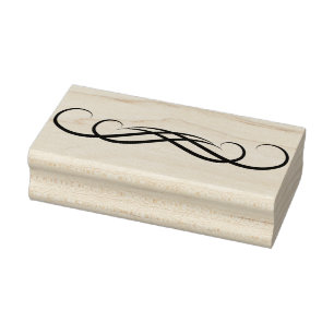Create Your Own Curled Woven Calligraphy Ornament Rubber Stamp