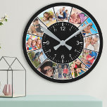 Create Your Own Custom 12 Photo Collage Family Round Clock<br><div class="desc">Create your own personalized 12 photo Insta photo collage wall clock with your custom images. Add your favourite photos, designs or artworks to create something really unique. To edit this design template, click 'Change' and upload your own image as shown above. Click 'Customize' button to add more text or images,...</div>