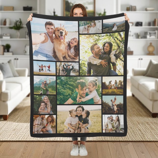 Create Your Own Custom 14 Photo Collage Fleece Blanket (Creator Uploaded)