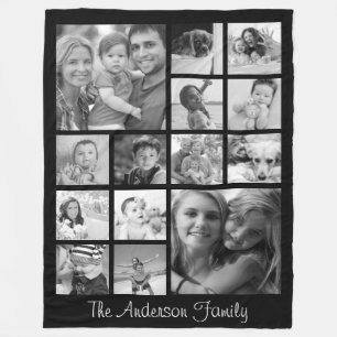Create Your Own Custom 14 Photo Collage Memories Fleece Blanket