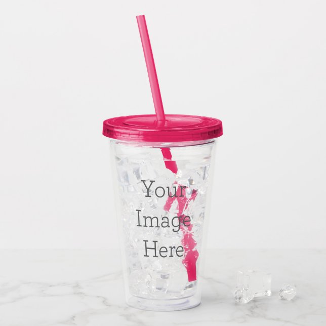 Custom 473 ml, Fuchsia Pink (Front Ice)