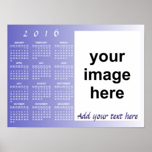 Create Your Own Custom 2016 Photo Calendar Poster