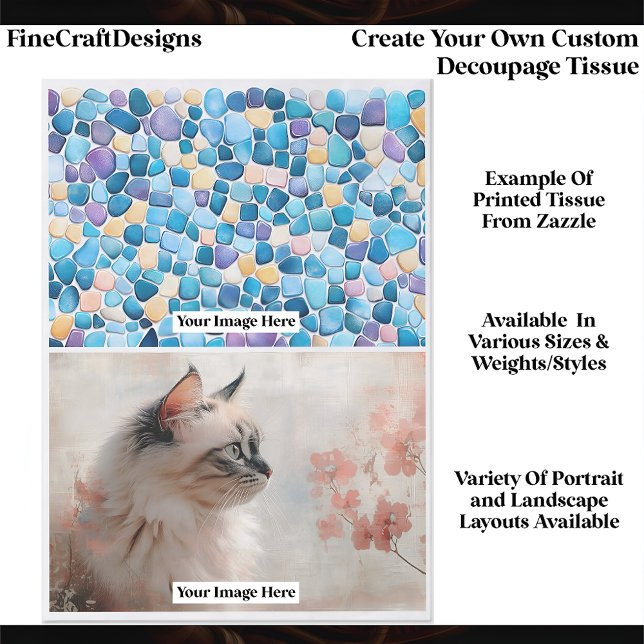 Create Your Own Custom 2 Photo Landscape Decoupage Tissue Paper (Creator Uploaded)