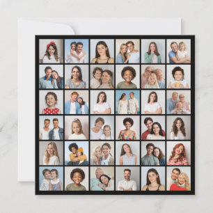 Create Your Own Custom 36 Photo Collage Card