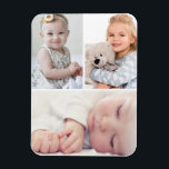 Create Your Own Custom 3 Family Photo Magnet<br><div class="desc">Upload and place 3 of your favourite family photos on this 3"x4" refrigerator magnet. Perfect for displaying vacation photos,  family and pet photos,  or anything else you would like.</div>