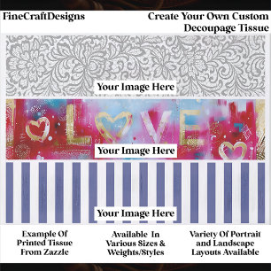 Create Your Own Custom 3 Photo Landscape Decoupage Tissue Paper