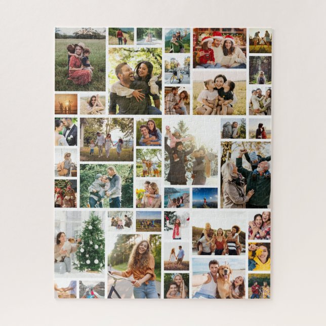 Create Your Own Custom 42 Photo Collage Jigsaw Puzzle (Vertical)
