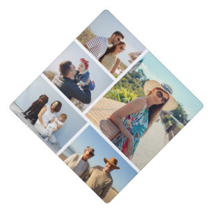Create Your Own Custom 5 Photo Collage Graduation Cap Topper