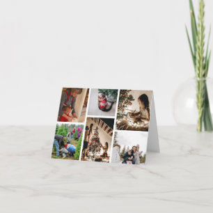 Create Your Own Custom 6 Photo Christmas Collage  Card
