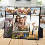 Create Your Own Custom 7 Photo Collage Plaque<br><div class="desc">Make your own photo display plaque featuring 7 of your cherished photo memories in a modern grid style photo collage. Simply add your pictures for custom photo home decor or personalized gift for family and friends.</div>