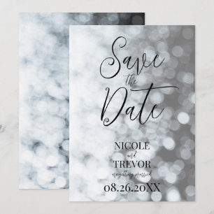 Create Your Own Custom B&W Ombre Bokeh Save The Date