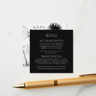 Create Your Own Custom B&W X-Ray Wildflower Enclosure Card