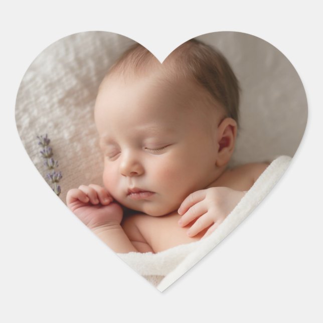 Create your own custom baby heart sticker (Front)