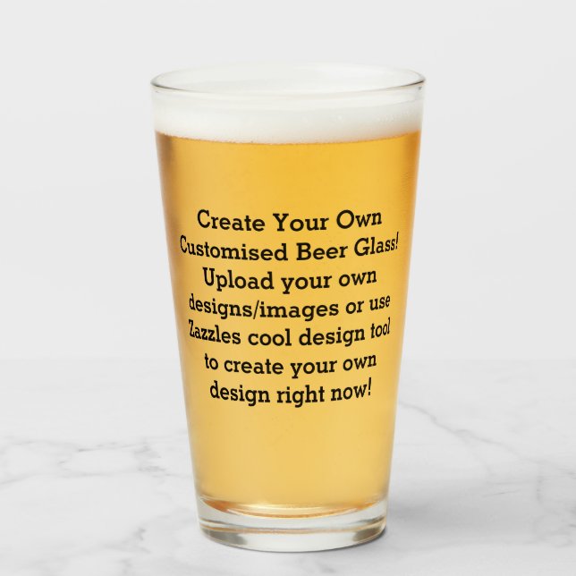 Create Your Own Custom Beer Glasses (Front Filled)