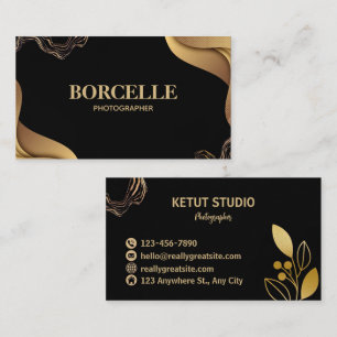 Create your own Custom Black and Gold Business Card