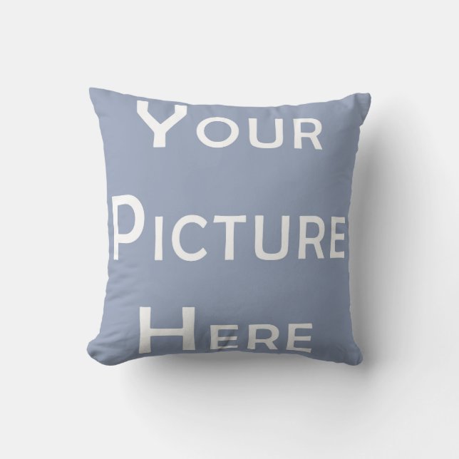 Create Your Own Custom Blank Template Photo Design Throw Pillow (Front)