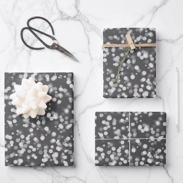 Create Your Own Custom Bokeh Spots Pattern Wrapping Paper Sheet (Front)