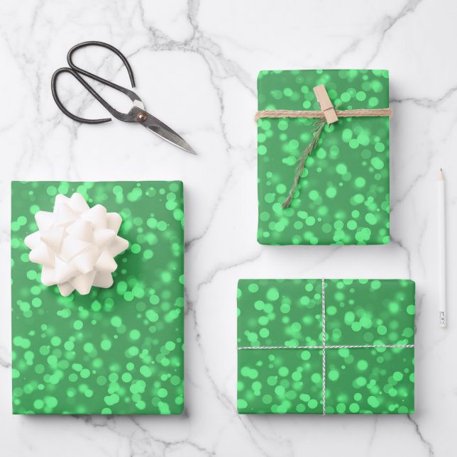 Create Your Own Custom Bokeh Spots Pattern Wrapping Paper Sheet (Front)