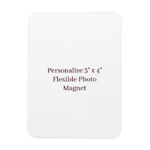 Create Your Own Custom Brand 3"x4" Flexible Photo Magnet