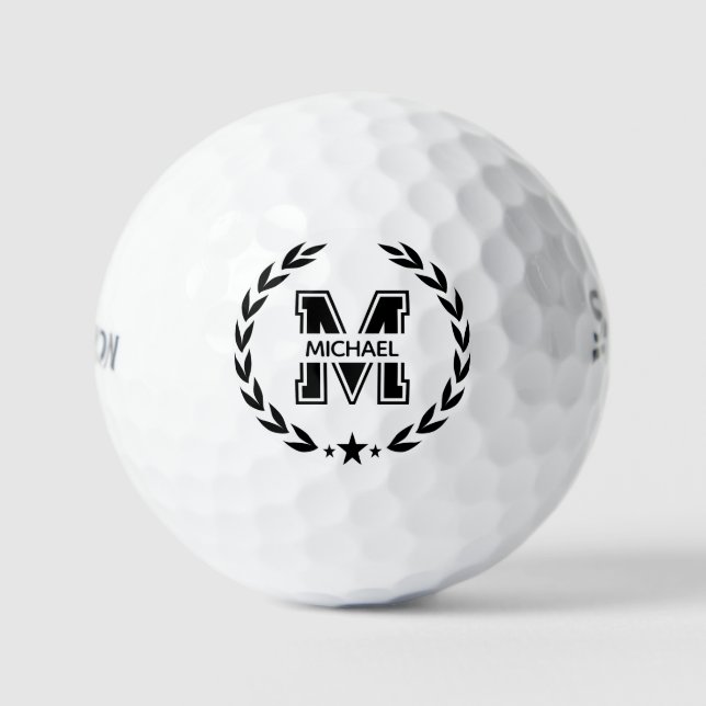 Create Your Own Custom Branded Monogram Golf Balls (Front)