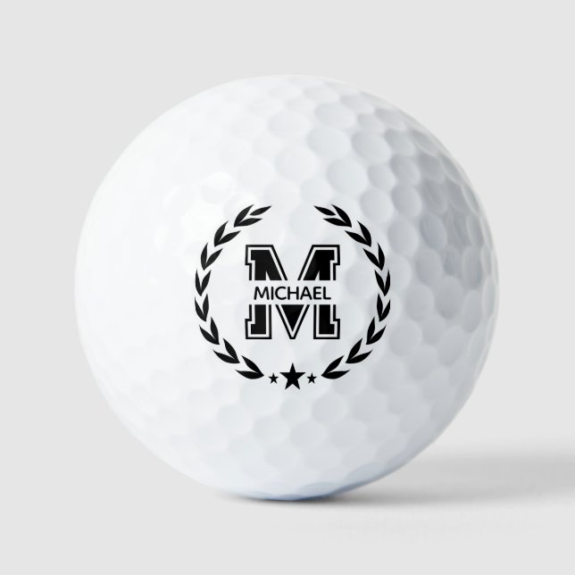 Create Your Own Custom Branded Monogram Golf Balls (Front)