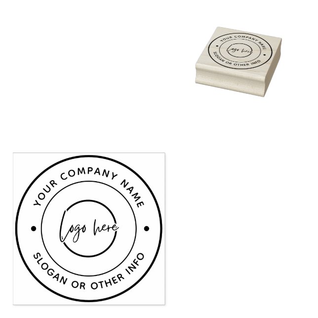 Create Your Own Custom Business Logo Rubber Stamp (Stamped)