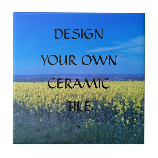 Create Your Own Custom Ceramic Tile  6" x 6" (Front)