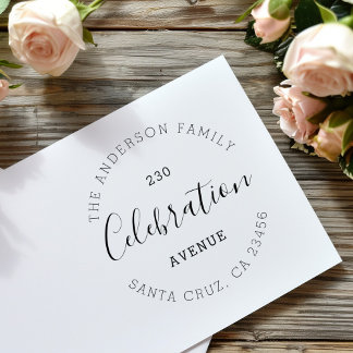 Create Your Own Custom Chic Name & Return Address Rubber Stamp