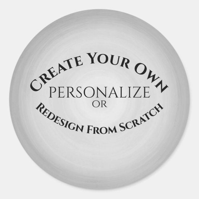 Create Your Own Custom Classic Round Sticker (Front)