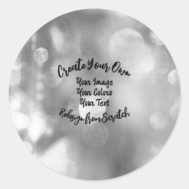 Create Your Own Custom Colour/Design Classic Round Sticker (Front)