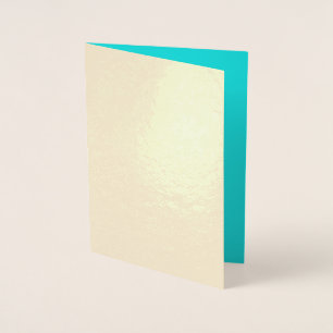 Create Your Own custom cyan Foil Card