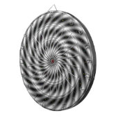Create Your Own Custom Dart Board Black Spirals (Front Right)