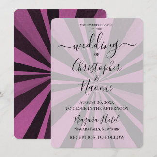 Create Your Own Custom Deep Retro Sunburst Invitation