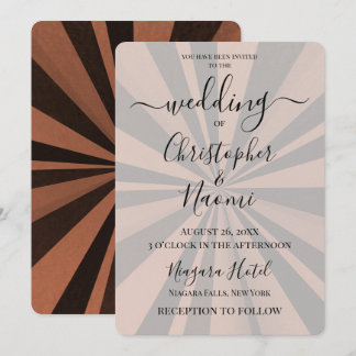 Create Your Own Custom Deep Retro Sunburst Invitation
