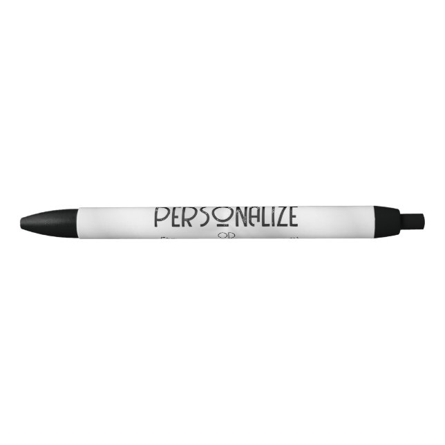Create Your Own Custom Design Black Ink Pen (Front)