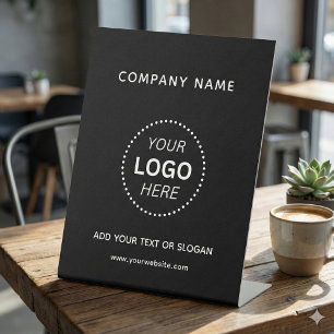 Create Your Own Custom Design Business Logo Text Pedestal Sign