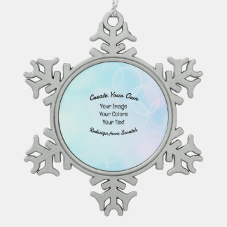 Create Your Own Custom Design/Logo Snowflake Pewter Christmas Ornament