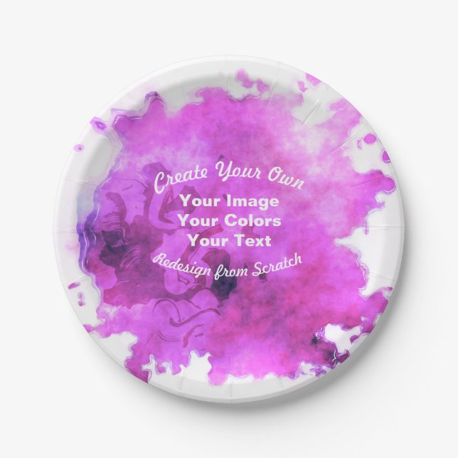Create Your Own Custom Design Paper Plate (Front)
