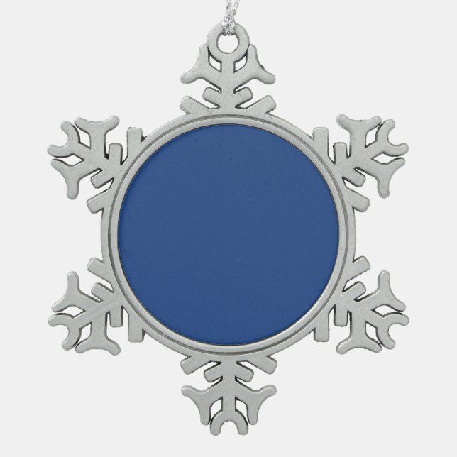 Create Your Own Custom Design Snowflake Pewter Christmas Ornament (Front)