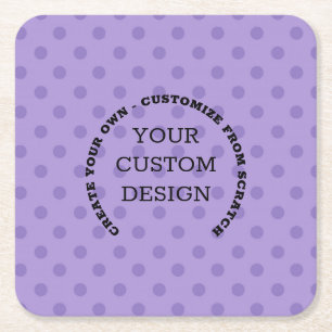 Create Your Own Custom Design Square Paper Coaster