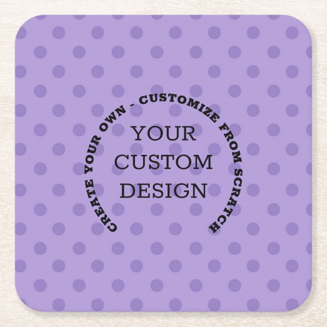 Create Your Own Custom Design Square Paper Coaster (Front)