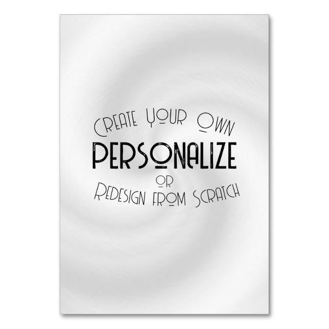 Create Your Own Custom Design Table Number (Front)