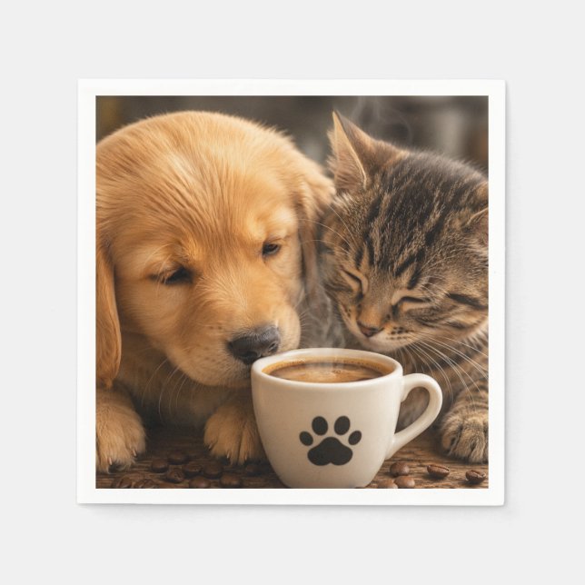 Create your own custom dog and cat napkin (Front)