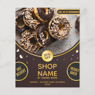 Create your own Custom Doughnut Shop Promotional Flyer