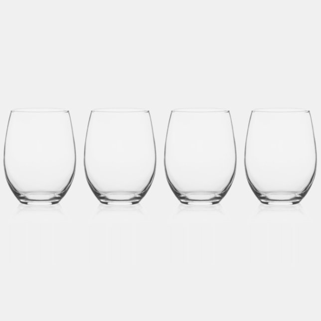 Create Your Own Custom Drinkware Set Stemless Wine Glass (Front)