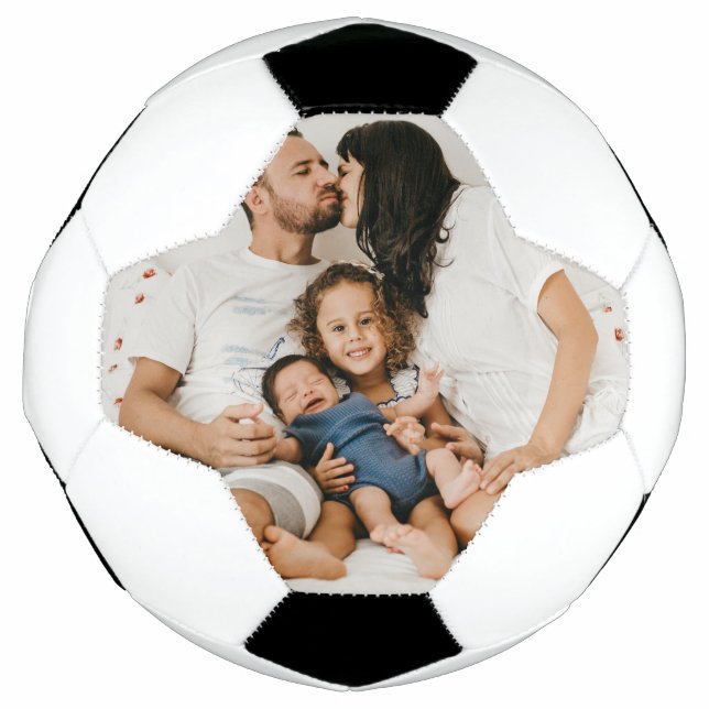 Create Your Own Custom Family Photo Personalized Soccer Ball (Front)