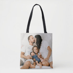 Create Your Own Custom Family Photo Personalized   Tote Bag
