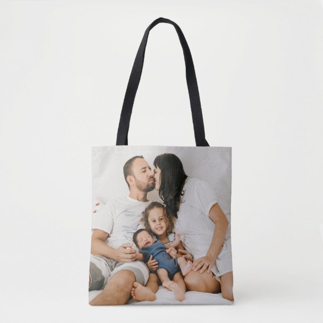 Create Your Own Custom Family Photo Personalized   Tote Bag (Front)